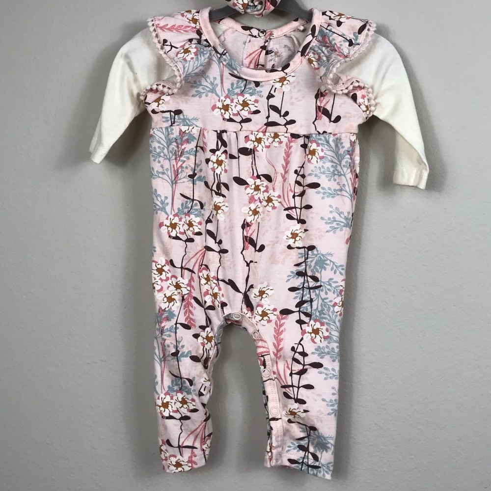 Jessica Simpson Pink Floral Jumpsuit Headband